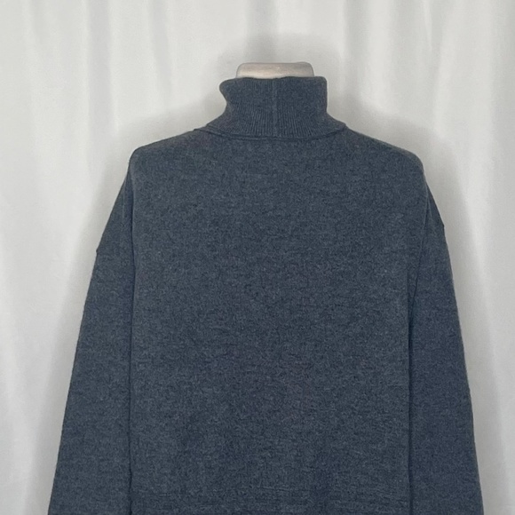 Inhabit NHBT Cashmere Rib Hem Turtleneck Sweater Charcoal Gray Size P X-Small - Picture 9 of 13